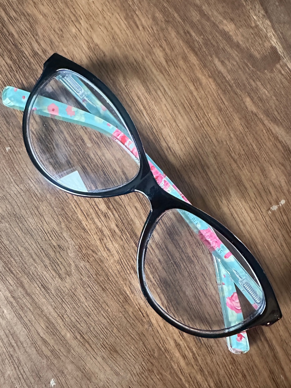 Lulu Guinness LR47 Designer Eyeglass Frames Black Floral 53-15-145
